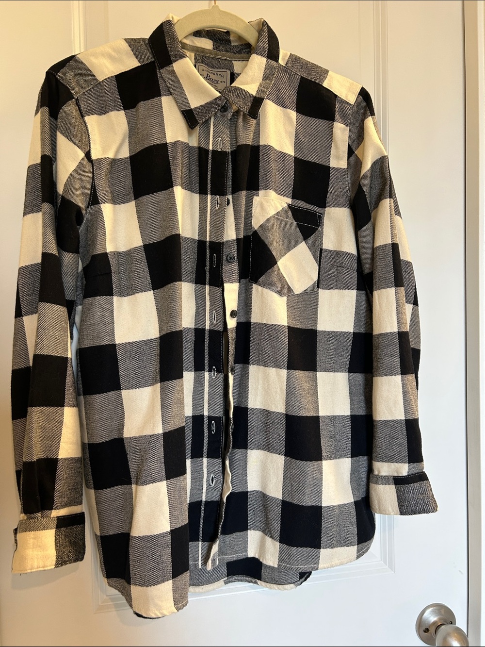 G.H. Bass & Co. Black and White Buffalo Check Button-Down Shirt